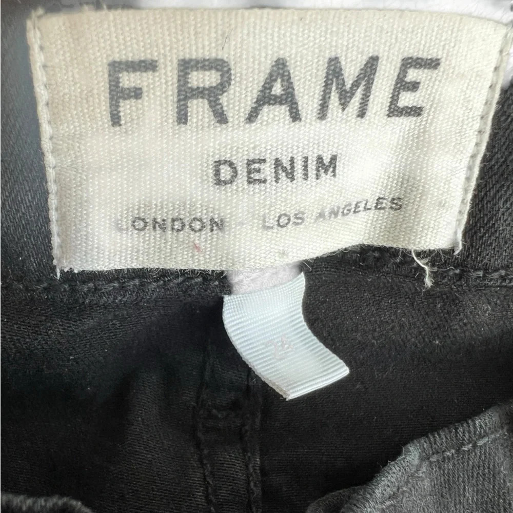 FRAME Black  DENIM LE SKINNY DE JEANNE Jeans Size 24 - Picture 3 of 9